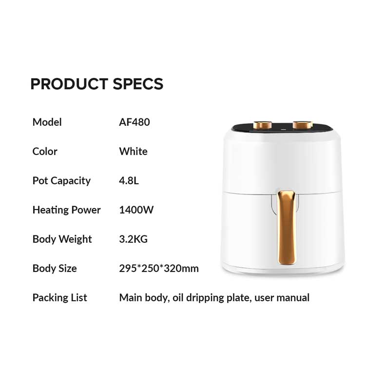 Airbot Air Fryer AF480 White 空氣炸鍋 Airbot Air Fryer AF480 White 空氣炸鍋